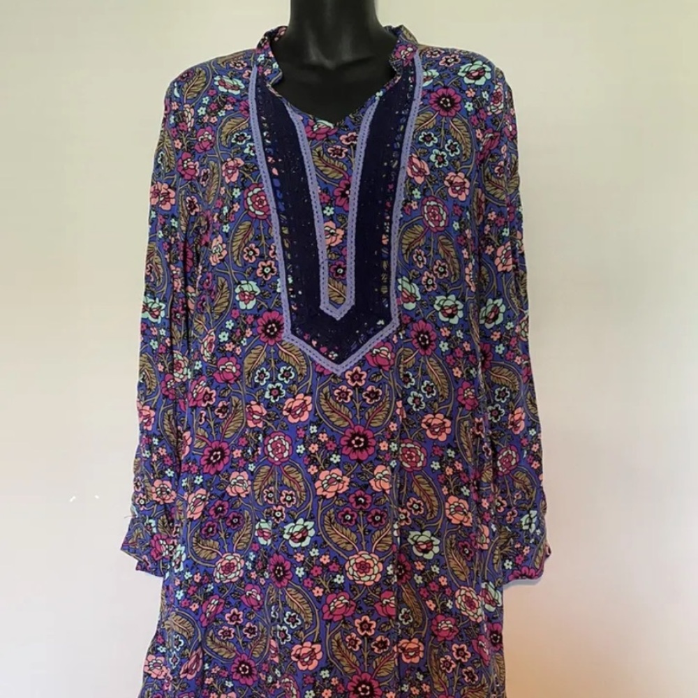 Matilda Jane thoughts & Dreams floral Tunic Dress size Medium